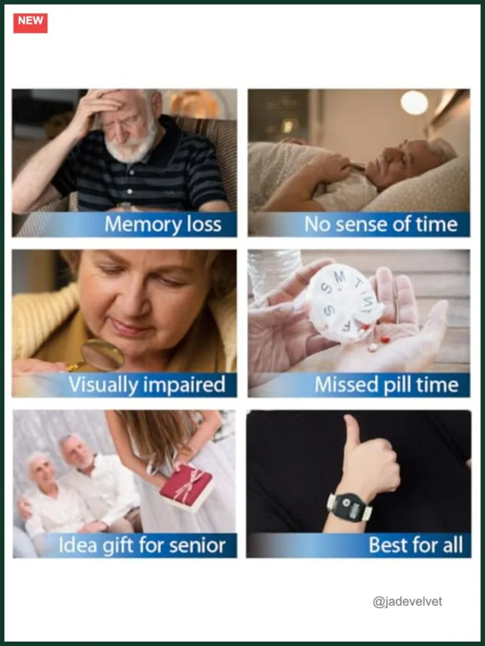 Atomic Talking Watch for Seniors Blind Low Vision Large LCD Digital